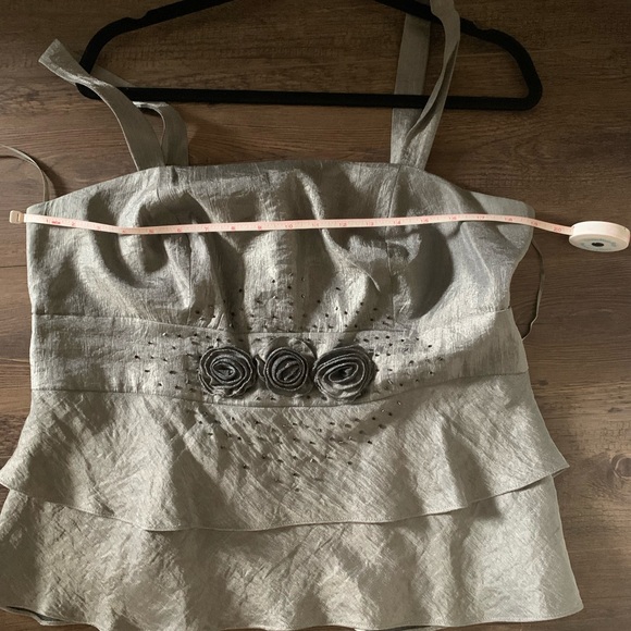 Silver Two Piece Special Occasion Top - Picture 7 of 8